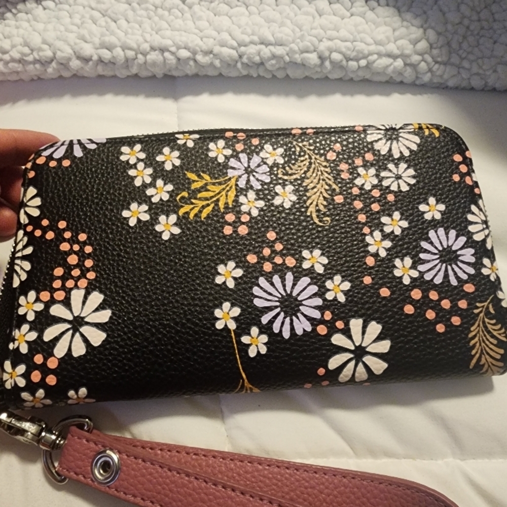 Floral Black Women's Wallet